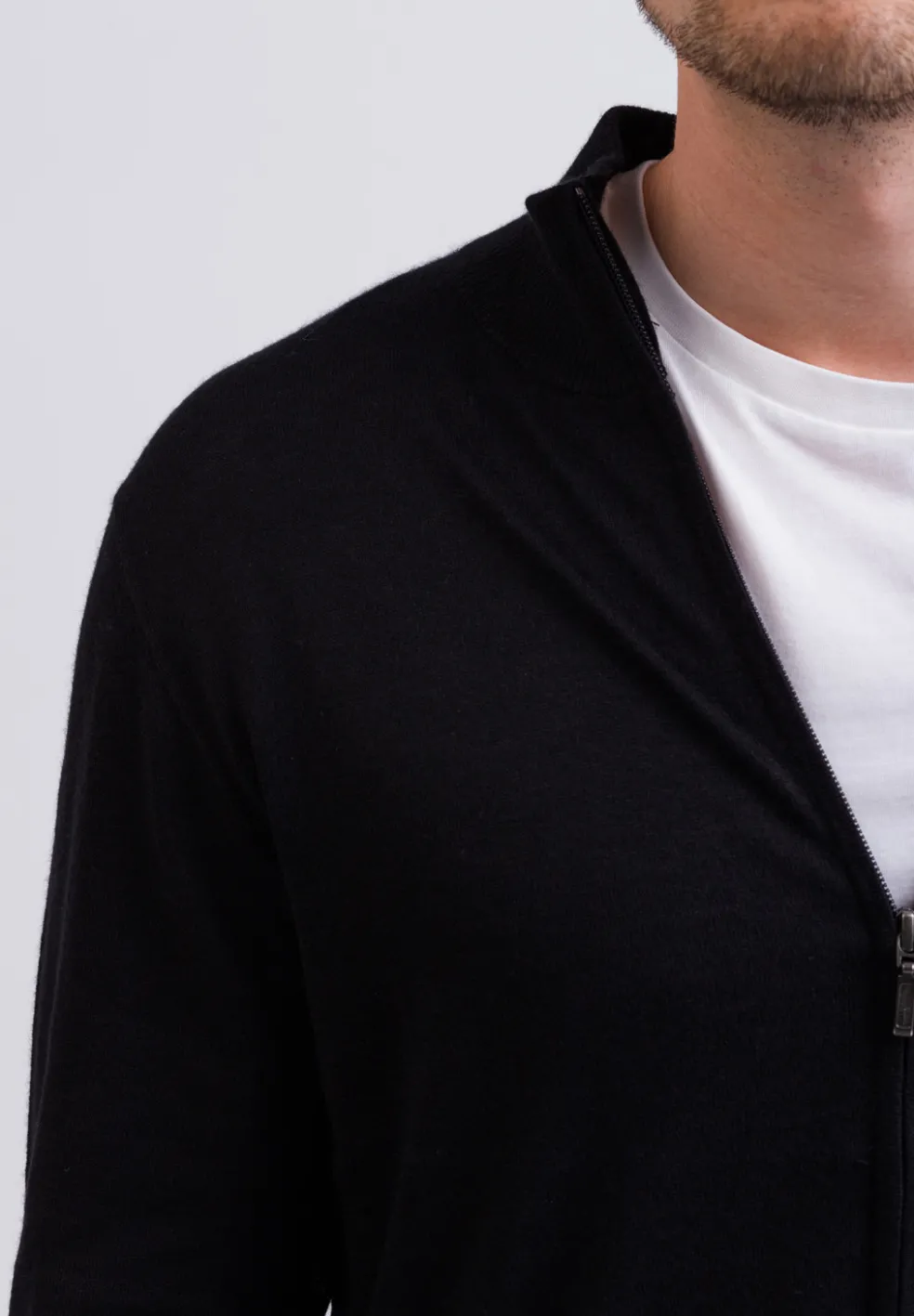 Kaschmir Strickjacke Cardigan schwarz (Frühling)