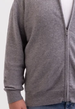 Kaschmir Strickjacke Cardigan grau