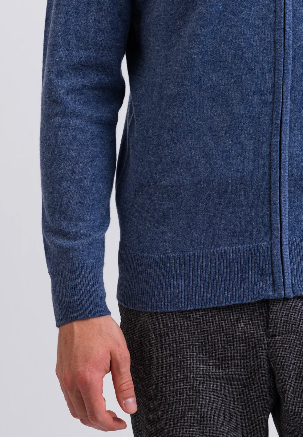 Kaschmir Strickjacke Cardigan jeans blau