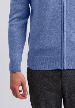 Kaschmir Strickjacke Cardigan azurblau