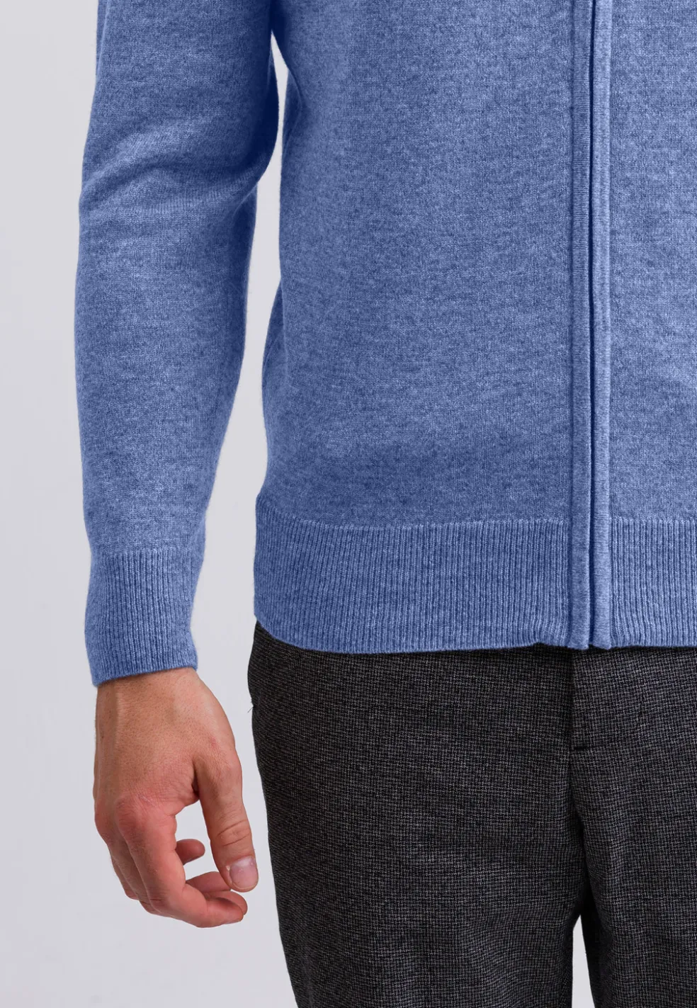 Kaschmir Strickjacke Cardigan azurblau