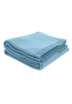 Kaschmir Tagesdecke himmelblau