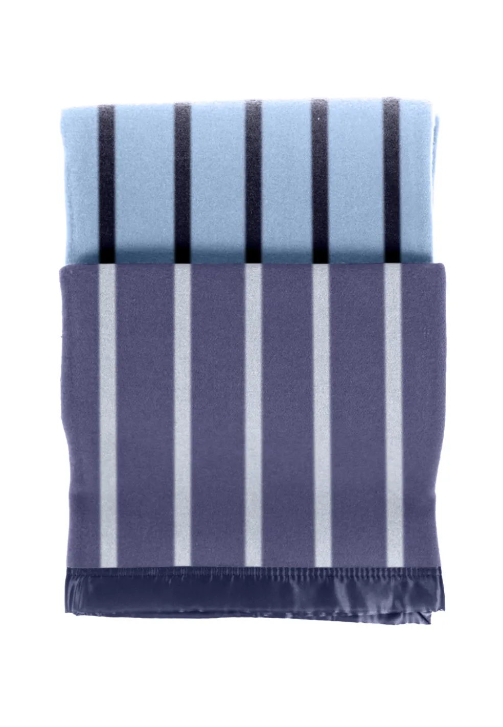 Kaschmir Tagesdecke navy blau und himmelblau