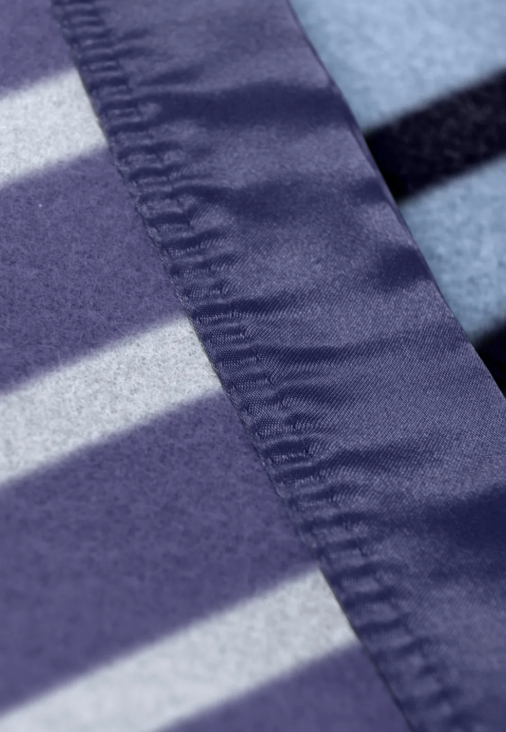 Kaschmir Tagesdecke navy blau und himmelblau