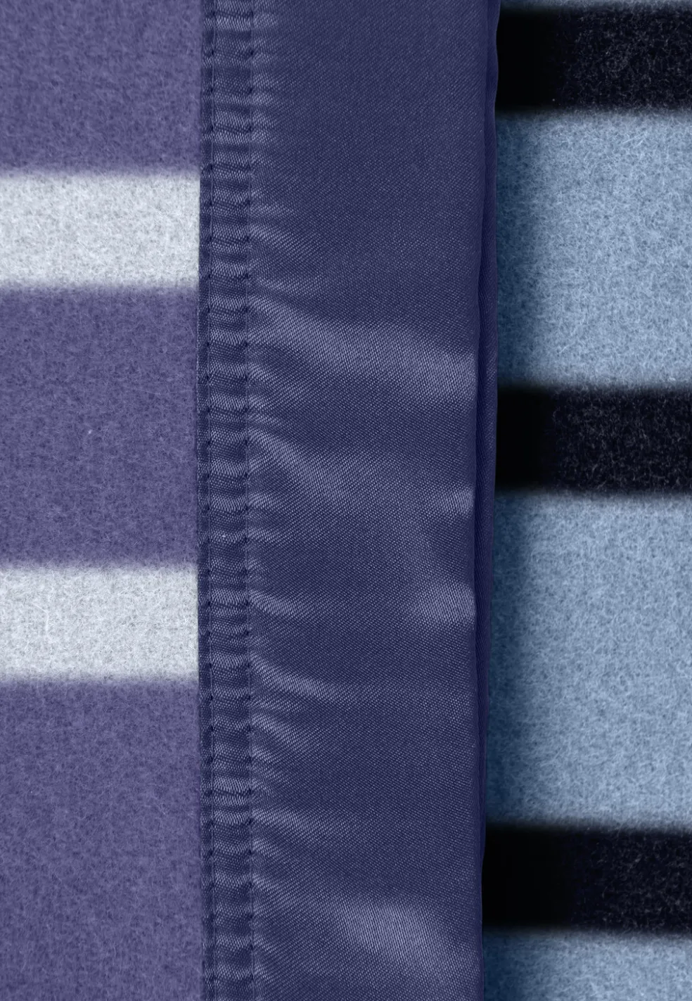 Kaschmir Tagesdecke navy blau und himmelblau