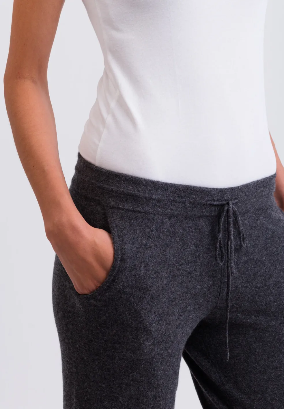 Kaschmir Trainerhose anthrazit
