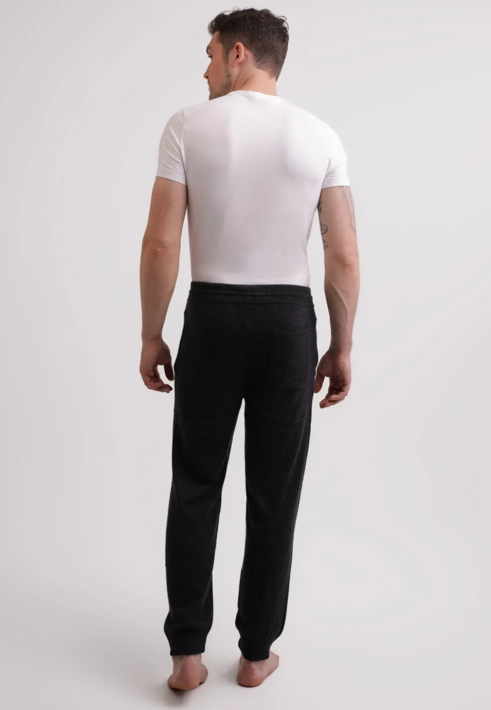Kaschmir Trainerhose dunkel anthrazit
