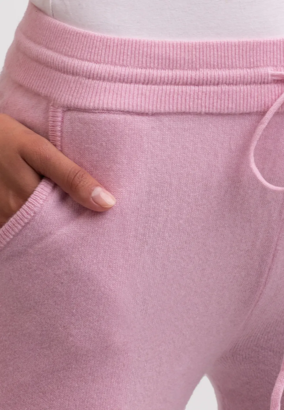 Kaschmir Trainerhose hellrosa