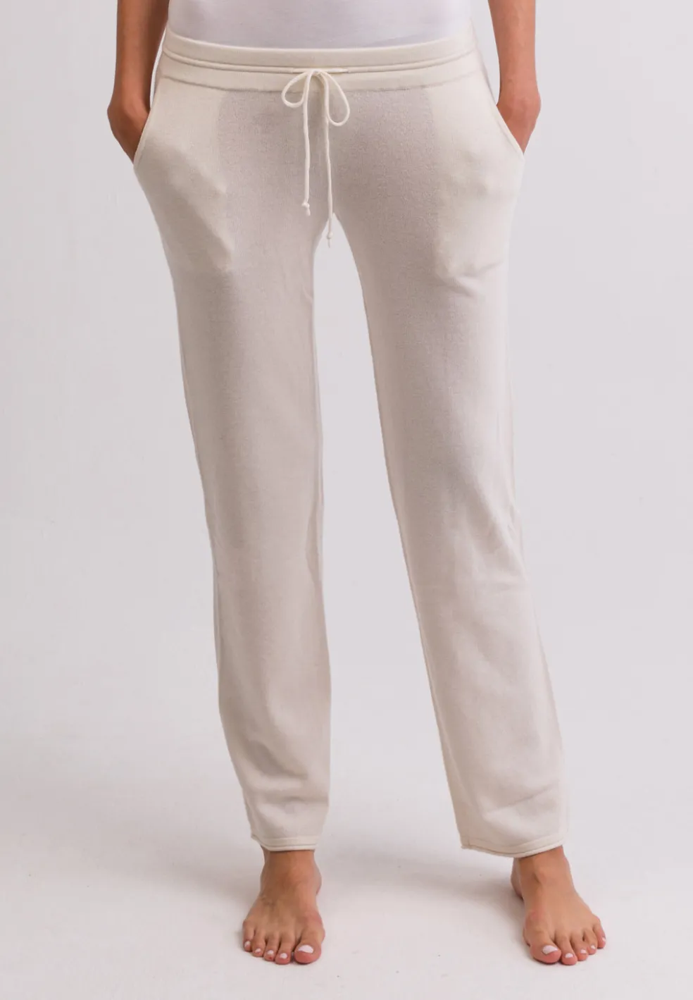 Kaschmir Trainerhose weiss