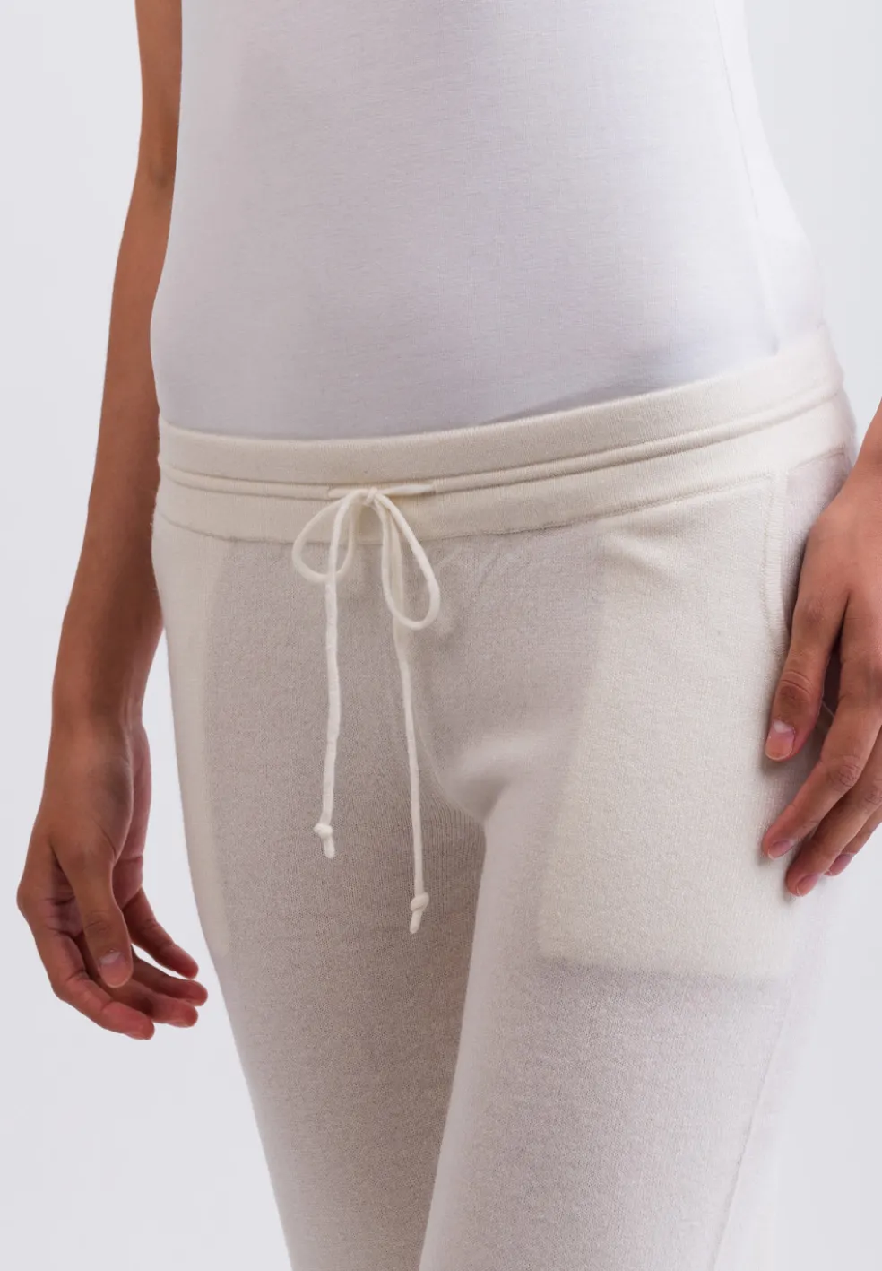 Kaschmir Trainerhose weiss