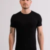 Kaschmir T-Shirt mit Rundhals schwarz