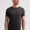 Kaschmir T-Shirt mit Rundhals dunkel anthrazit