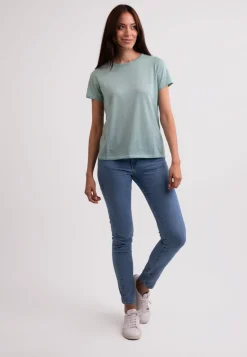 Kaschmir T-Shirt mit Rundhals minzgrün