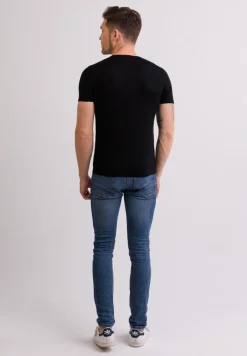 Kaschmir T-Shirt mit Rundhals schwarz