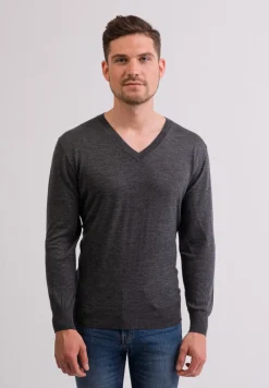Kaschmir V-Ausschnitt Pullover flanell (Frühling)