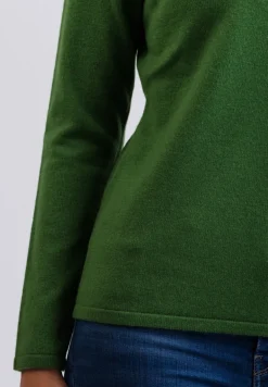 Kaschmir V-Ausschnitt Pullover grün