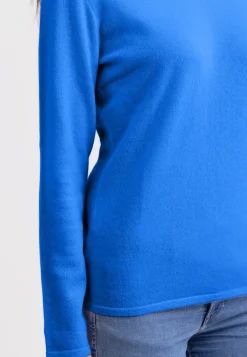Kaschmir V-Ausschnitt Pullover dazzling blau