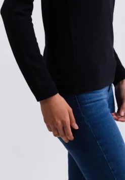 Kaschmir V-Ausschnitt Pullover schwarz