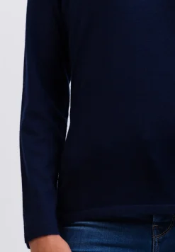 Kaschmir V-Ausschnitt Pullover marine blau (Frühling)
