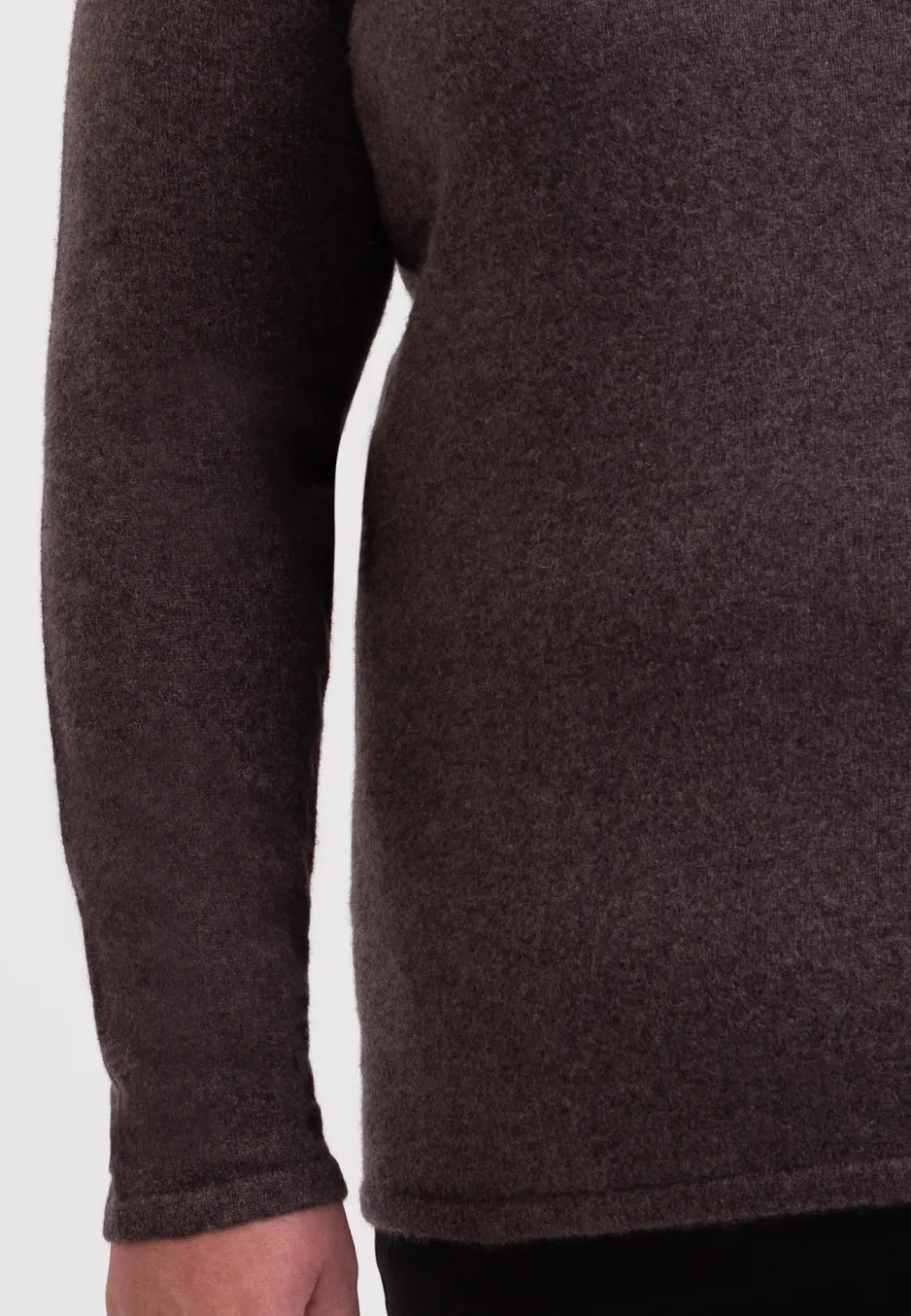 Kaschmir V-Ausschnitt Pullover taupe melange