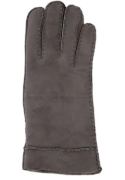 Lammlederhandschuhe mit Lammfell grau