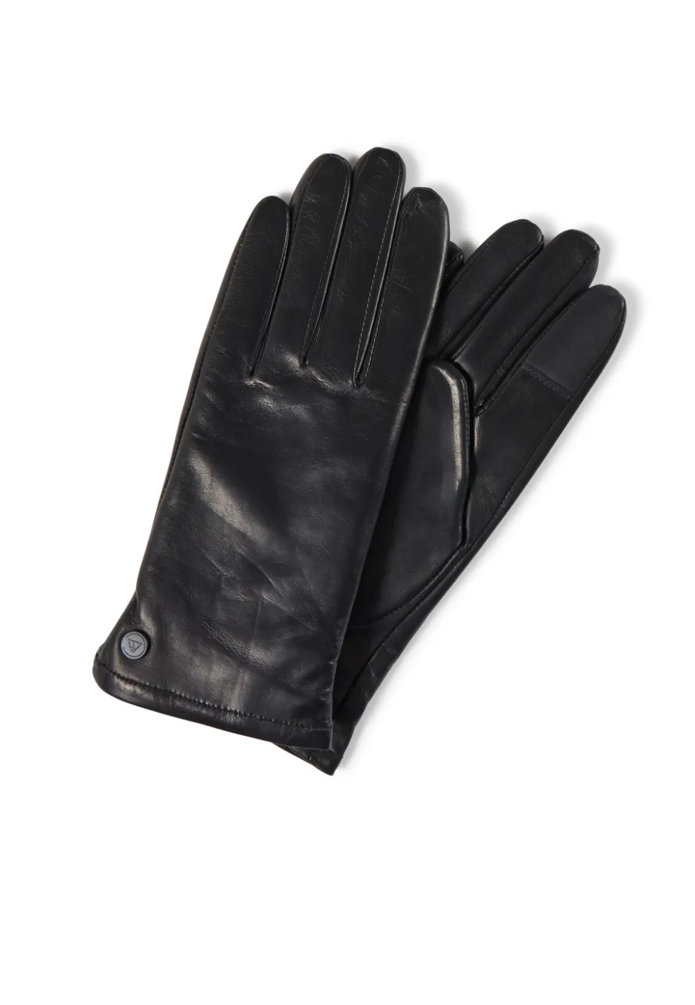 Lederhandschuhe mit Kaschmirfutter und Touchscreen tauglich schwarz