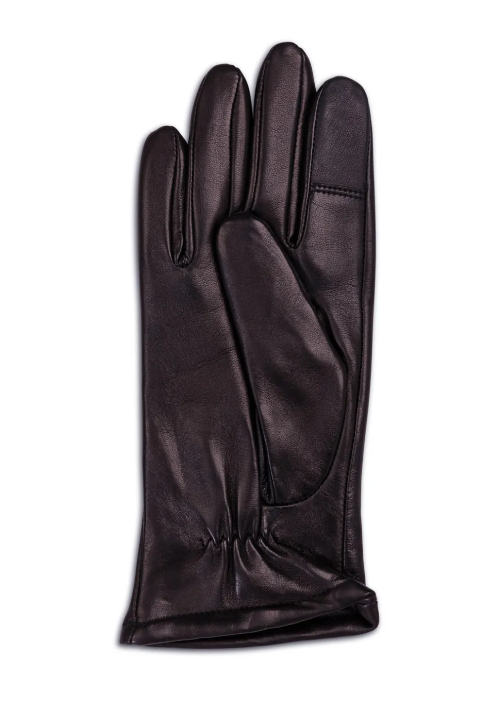 Lederhandschuhe mit Kaschmirfutter und Touchscreen tauglich schwarz