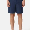 Leinen Hosen kurz navy blau