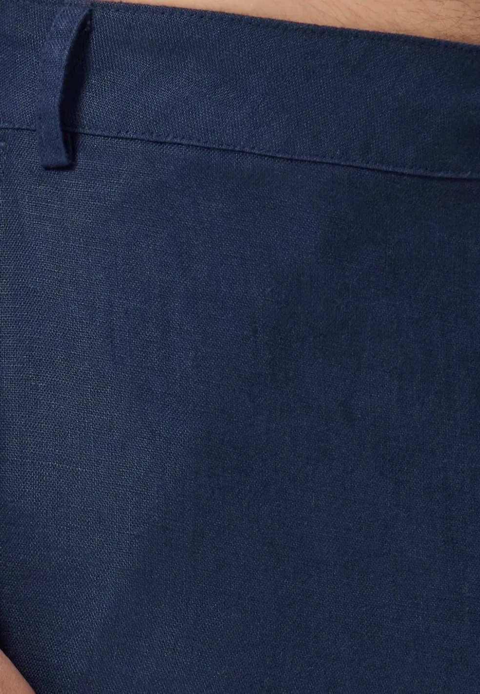 Leinen Hosen kurz navy blau