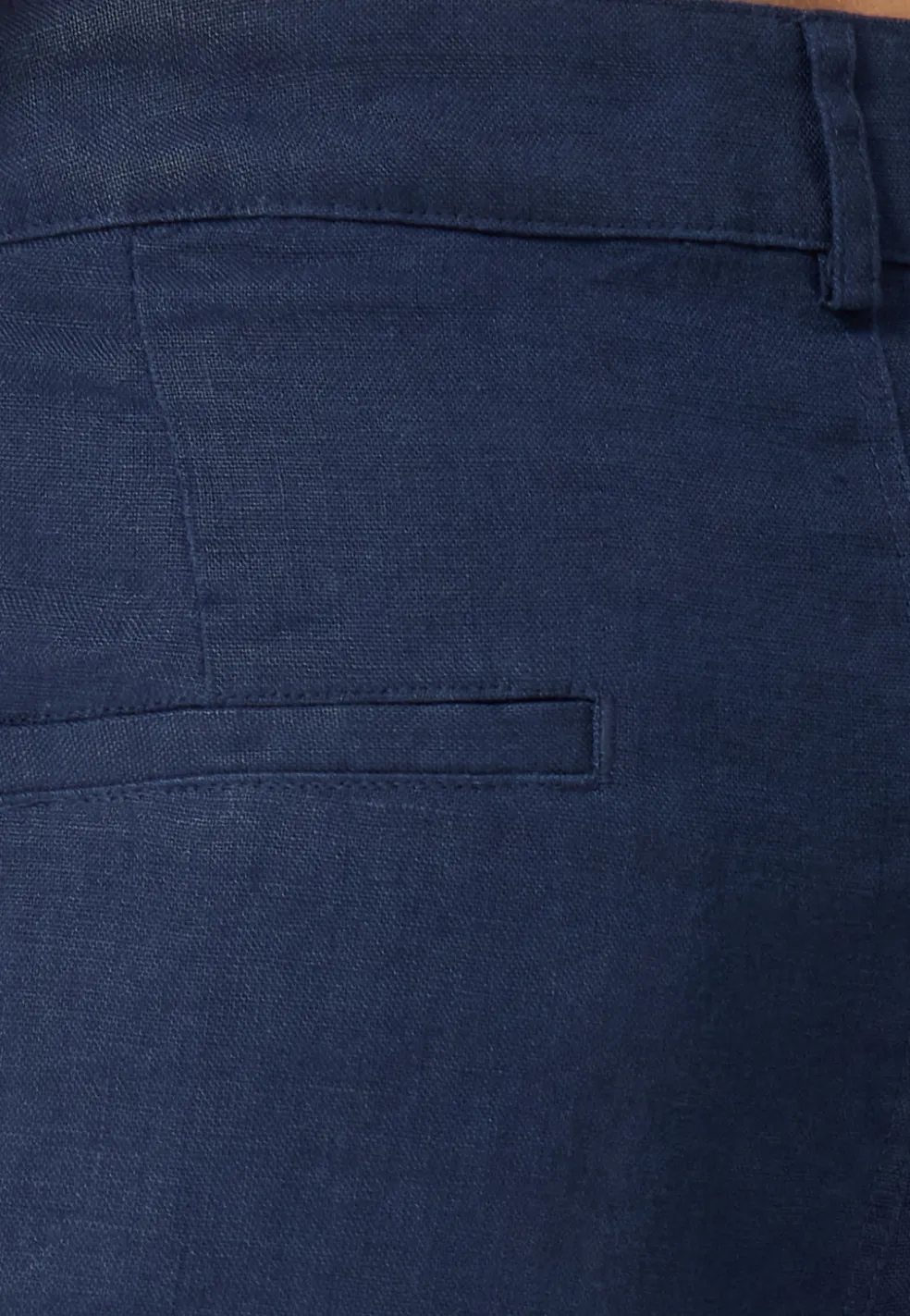 Leinen Hosen kurz navy blau