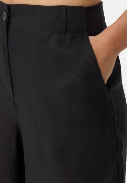 Leinen Hosen kurz schwarz