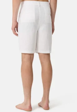Leinen Hosen kurz weiss