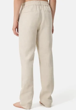 Leinen Hosen lang beige