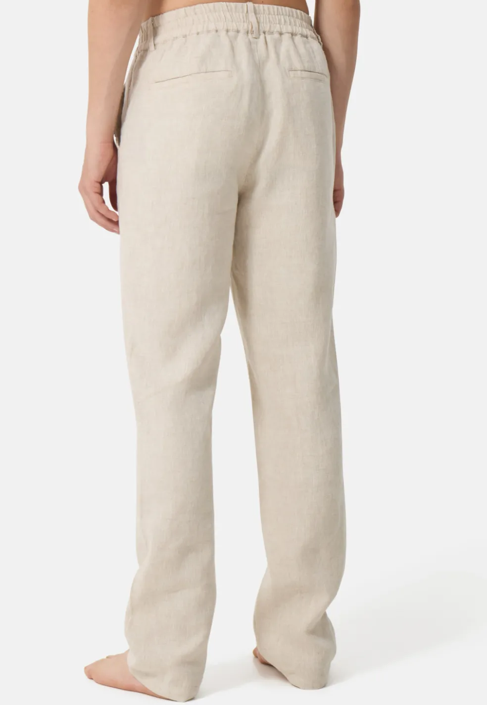 Leinen Hosen lang beige