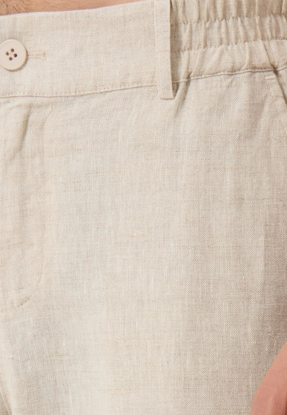 Leinen Hosen lang beige