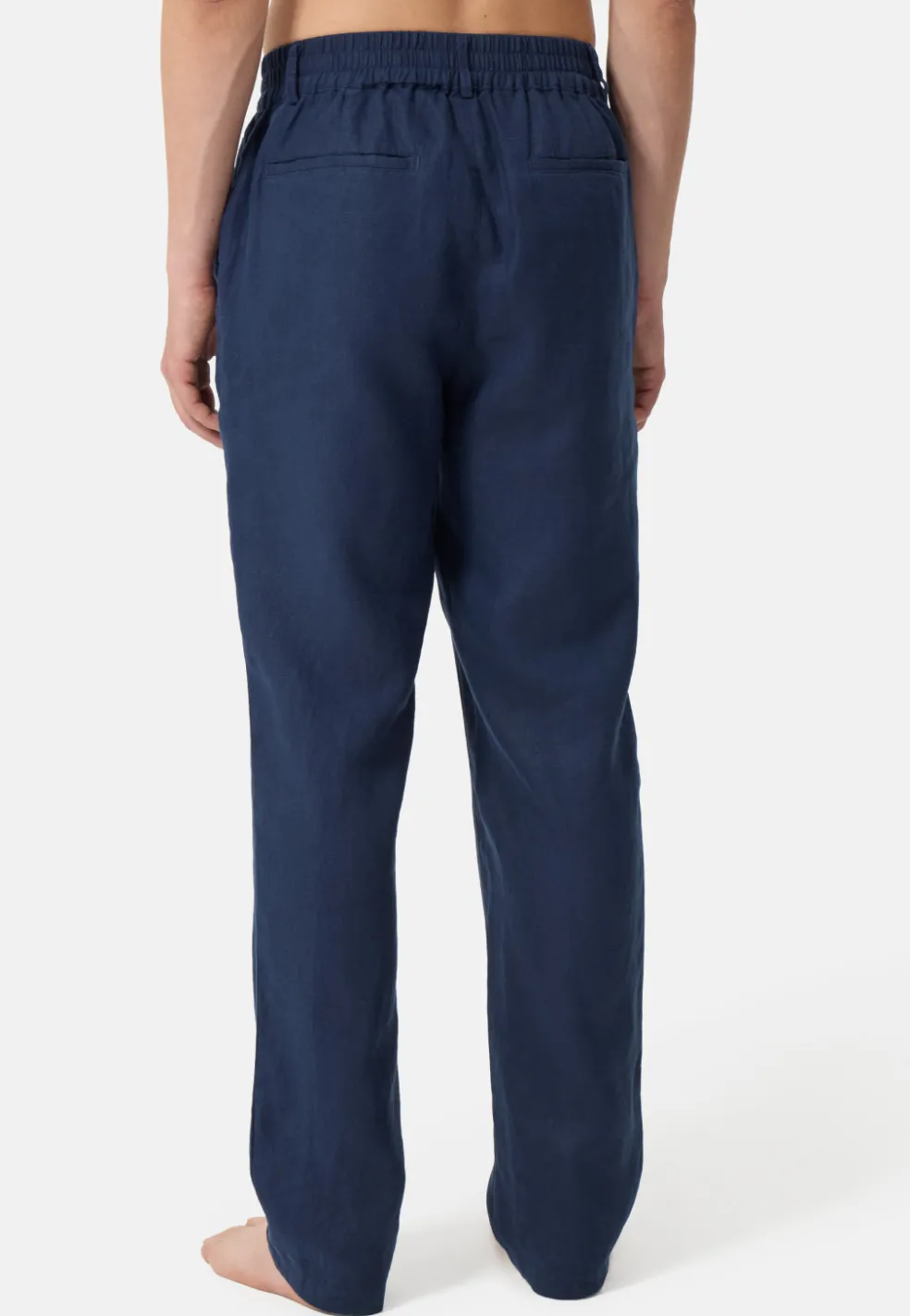 Leinen Hosen lang navy blau
