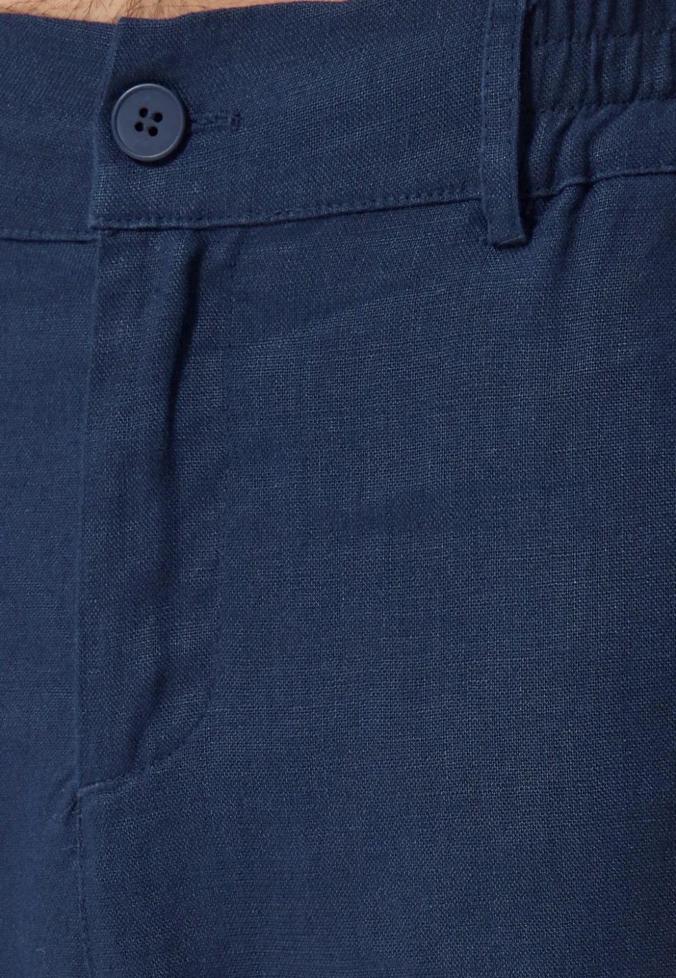 Leinen Hosen lang navy blau