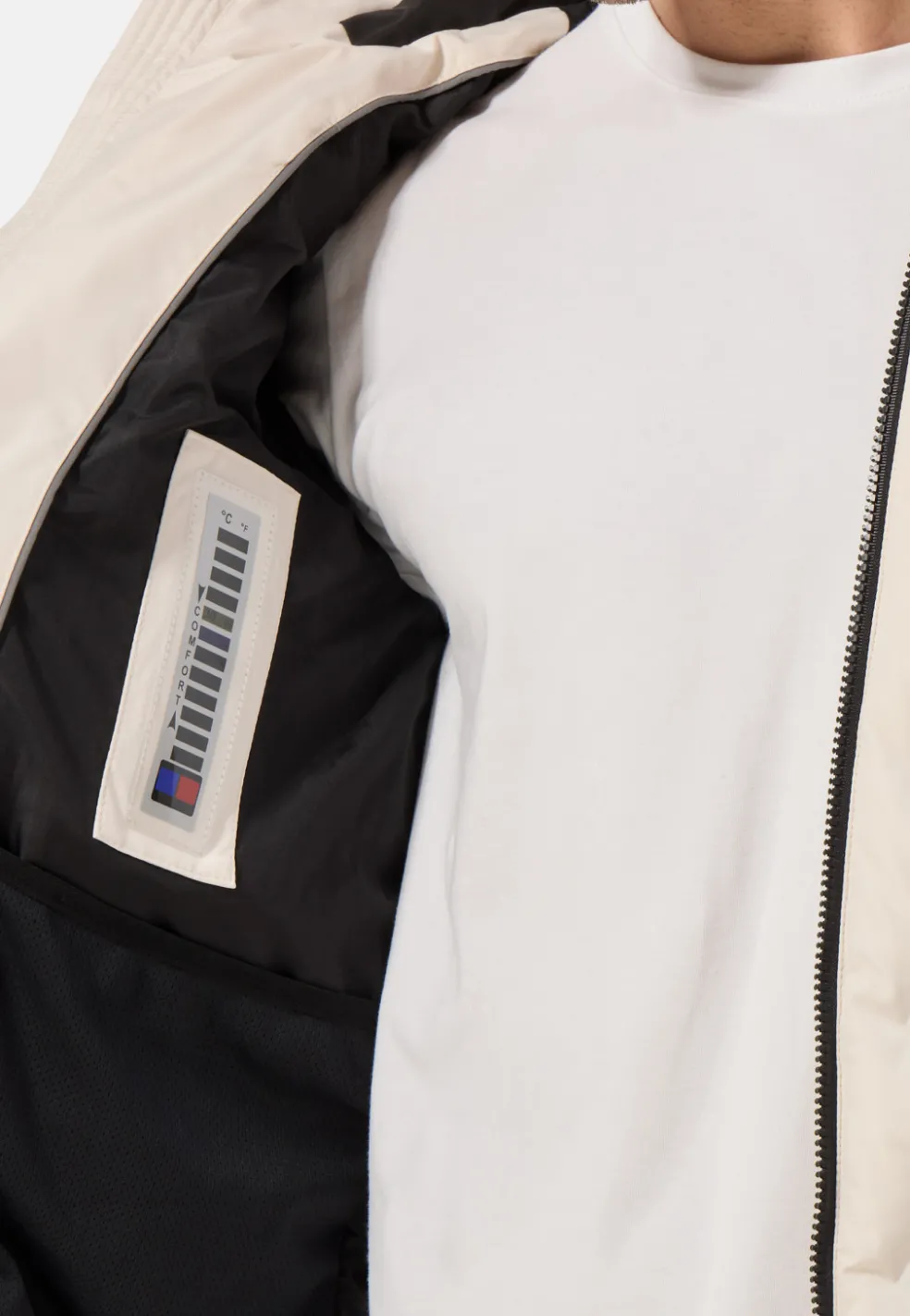 Padded Jacket mit Kapuze off white