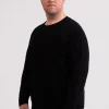 Recycelter Kaschmir Rundhals Pullover schwarz