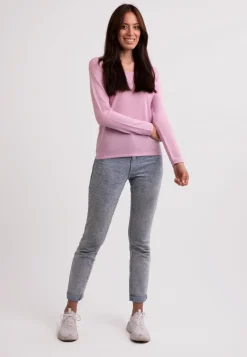 Recycelter Kaschmir Rundhals Pullover hellrosa