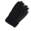 Retro-Fleece-Handschuhe mit Kaschmirfutter schwarz