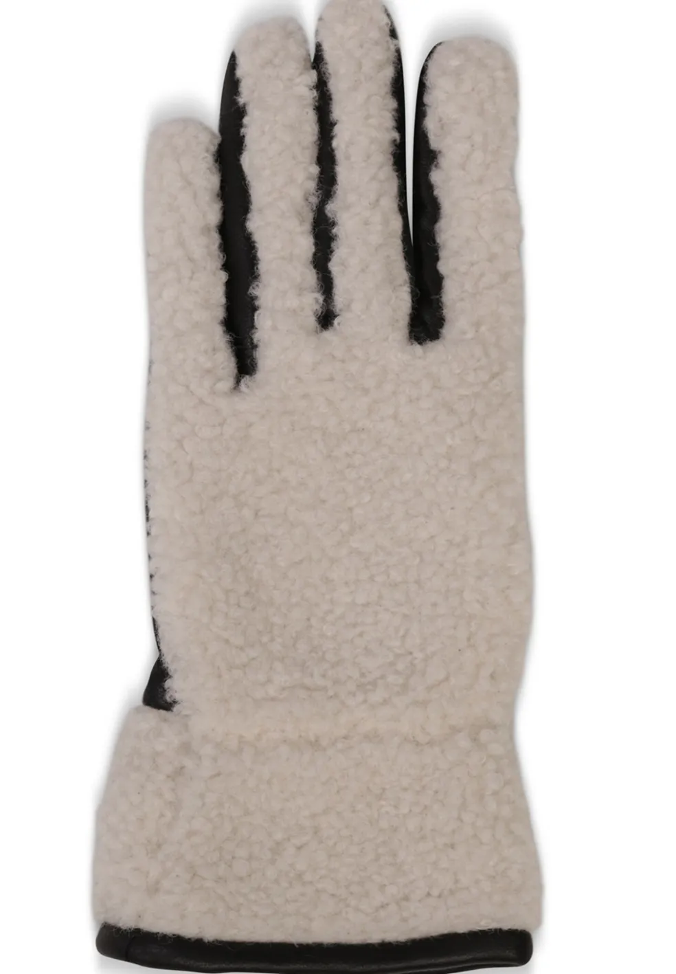 Retro-Fleece-Handschuhe mit Kaschmirfutter weiss