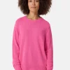 Seide Kaschmir Oversize Style Rundhals Pullover hell pink melange