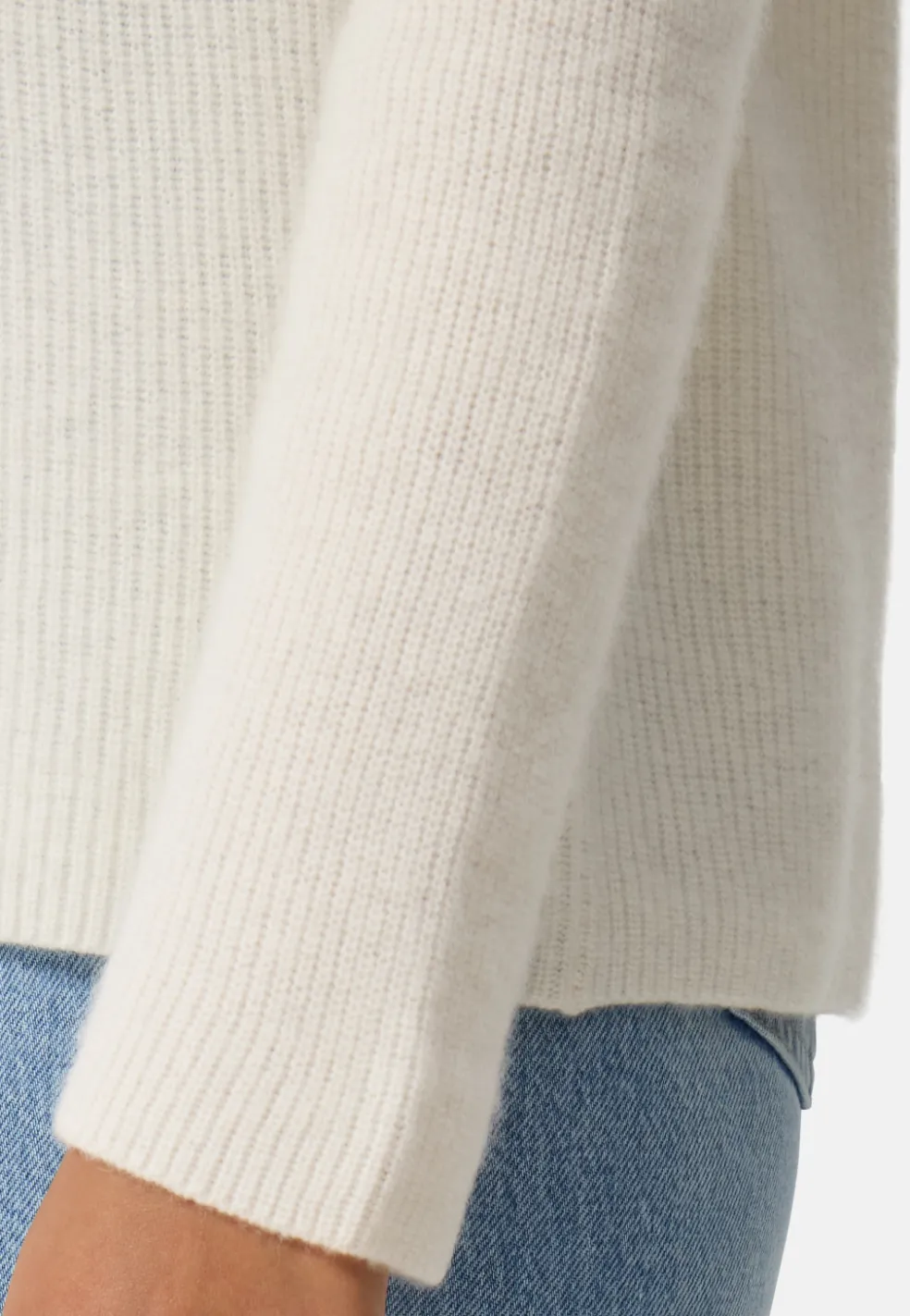Wolle Kaschmir Kapuzenpullover Hoodie weiss