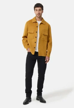 Wolle Kaschmir Overshirt Hemd camel