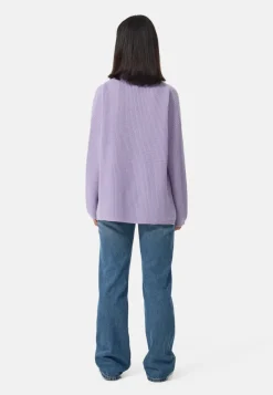 Wolle Kaschmir Oversize Style Rollkragen Pullover lavendel