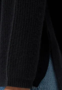 Wolle Kaschmir Oversize Style Rollkragen Pullover schwarz