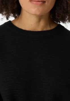 Wolle Kaschmir Rundhals Pullover schwarz