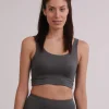 Yoga Aktivity-Top aus Bambus grau meliert