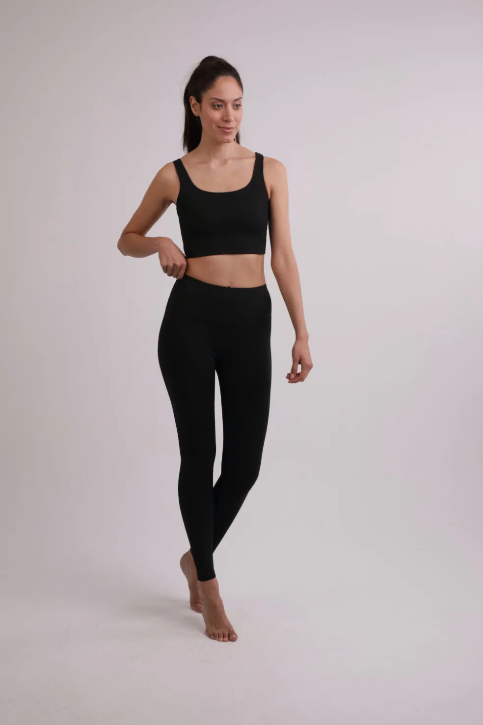 Yoga Aktivity-Top aus Bambus schwarz